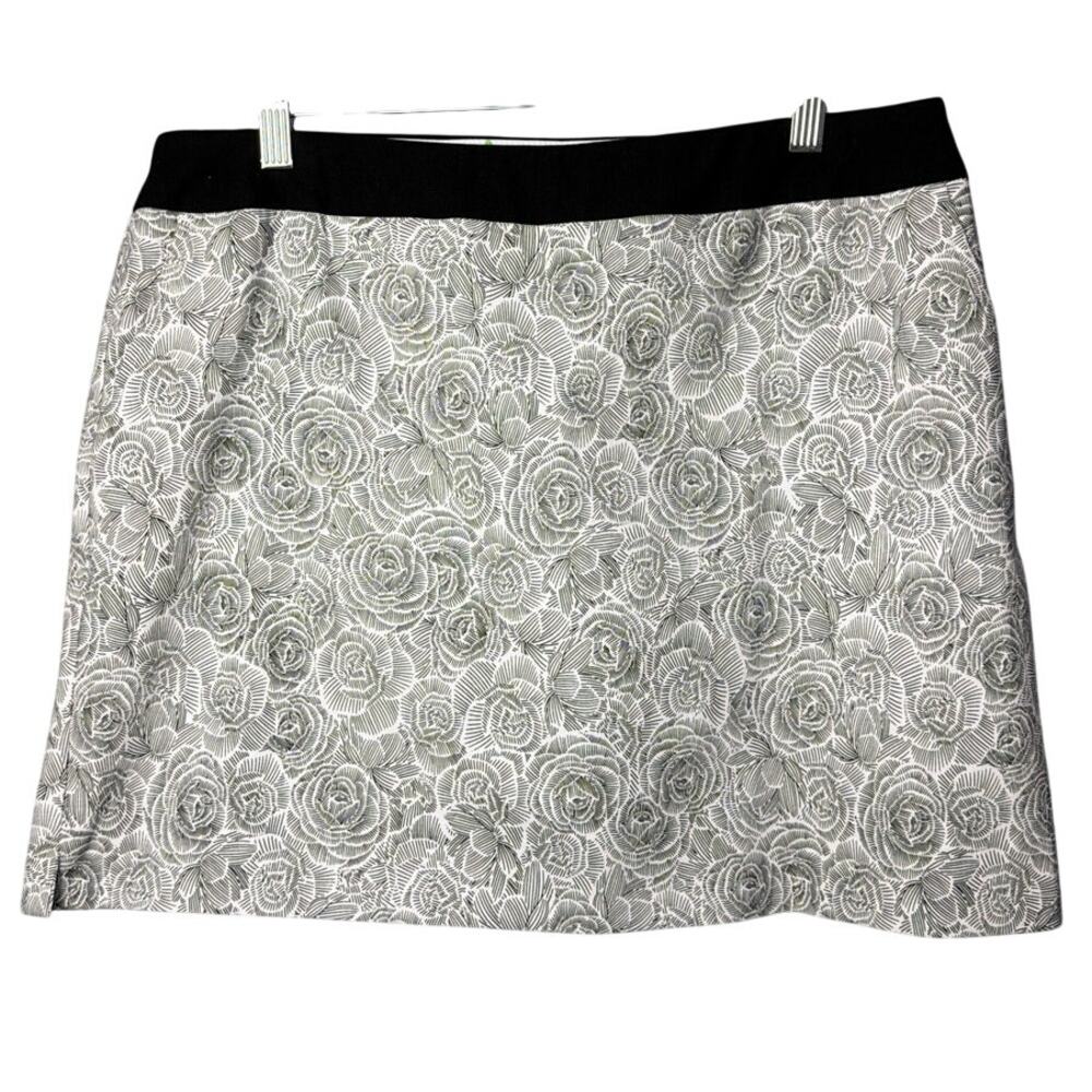 Swing Control Golf Skort Black White Floral SZ 14 Nike Pickleball Golfing Tennis